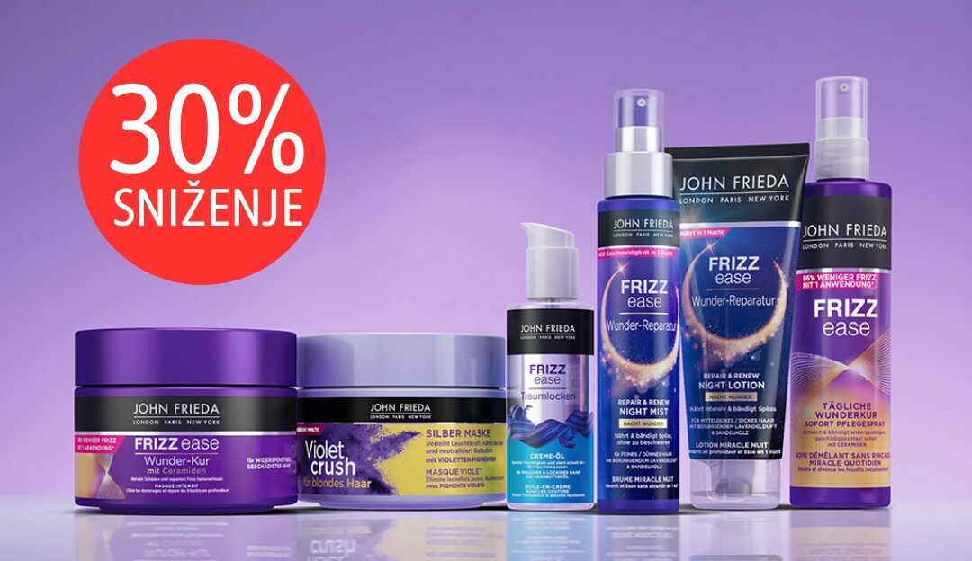 John Frieda proizvodi za njegu kose sada su dostupni uz fantastično sniženje od 30%